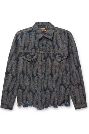KAPITAL Magpie Distressed Denim-Jacquard Jacket - Men - - 3