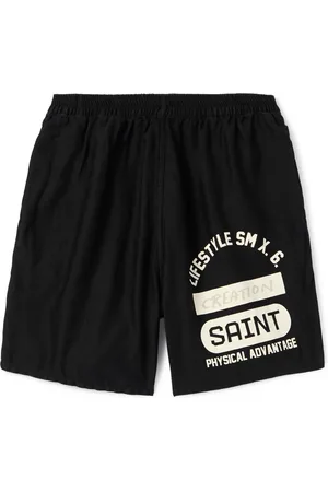 SAINT MXXXXXX Straight-Leg Logo-Print Cotton-Jersey Shorts - Men - - XL
