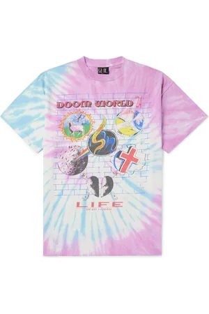 SAINT MXXXXXX LASTMAN Tie-Dyed Printed Cotton-Jersey T-Shirt - Men - - M