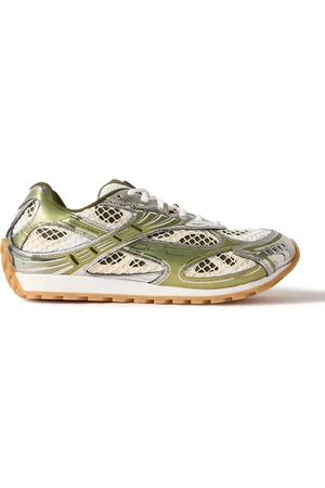 Bottega Veneta Orbit Metallic Rubber and Mesh Sneakers - Men - - EU 42