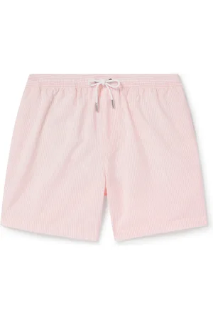 Mr P. Straight-Leg Mid-Length Striped Seersucker Swim Shorts - Men - - XS