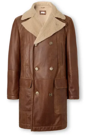 Brunello Cucinelli Double-Breasted Shearling Peacoat - Men - - M