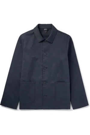 A.P.C. Kerlouan Logo-Embroidered Cotton-Twill Overshirt - Men - - S