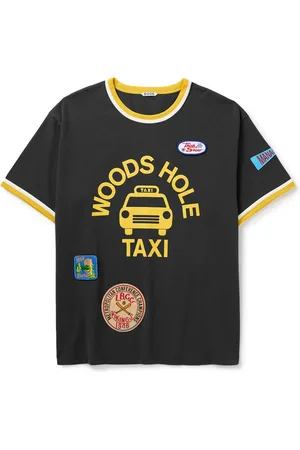 BODE Discount Taxi Printed Appliquéd Cotton-Jersey T-Shirt - Men - - XXL