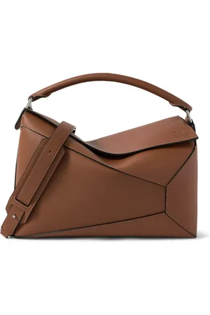 Loewe Puzzle Edge Large Logo-Debossed Full-Grain Leather Messenger Bag - Men