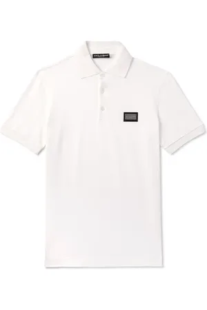Dolce & Gabbana Logo-Appliquéd Cotton-Piqué Polo Shirt - Men - - IT 44