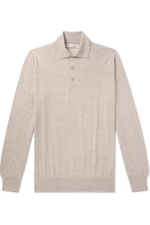 Brunello Cucinelli Wool and Cashmere-Blend Polo Shirt - Men - - IT 48