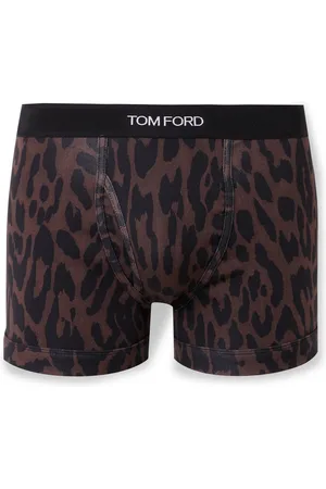 Tom Ford Cheetah-Print Stretch-Cotton Boxer Briefs - Men - - S