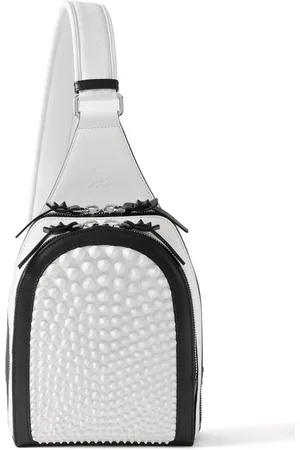 Christian Louboutin Loubifunk Spiked Rubber-Trimmed Leather Sling Backpack - Men