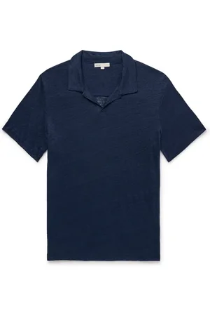 ONIA Shaun Linen-Jersey Polo Shirt - Men - - XXL