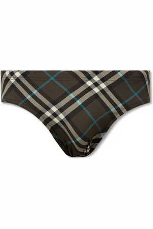 Burberry Checked Swim Briefs - Men - - XXL