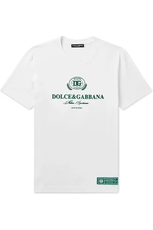 Dolce & Gabbana Logo-Flocked Cotton-Jersey T-Shirt - Men - - IT 44