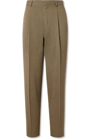 Loro Piana Tapered Pleated Wool-Twill Suit Trousers - Men - - IT 52