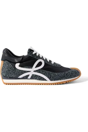 Loewe Flow Runner Leather-Trimmed Brushed-Suede and Nylon Sneakers - Men - - EU 44