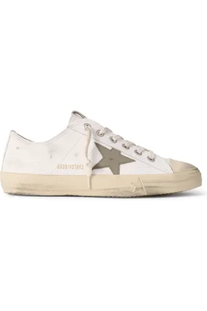 Golden Goose V-Star 2 Distressed Leather Sneakers - Men - - EU 44