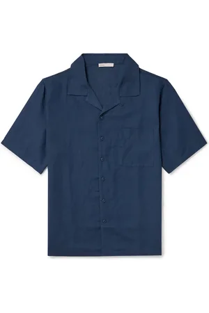 ONIA Air Convertible-Collar Linen and Lyocell-Blend Shirt - Men - - XXL