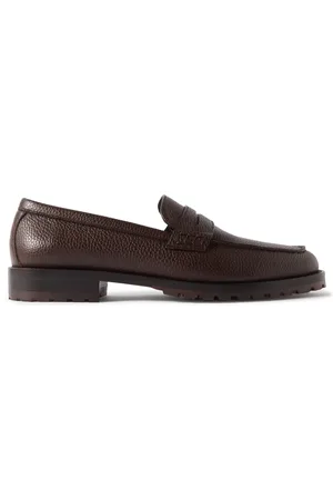 Manolo Blahnik Randy Full-Grain Leather Penny Loafers - Men - - UK 9