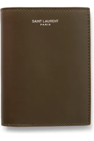 Saint Laurent Logo-Print Leather Bifold Wallet - Men