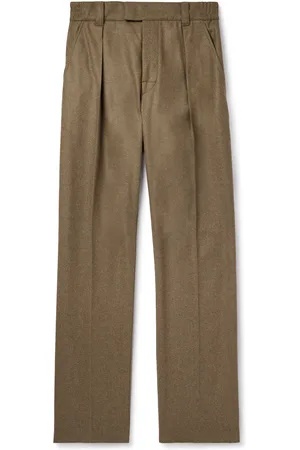 Loro Piana Reinga Straight-Leg Pleated Wool and Cashmere-Blend Flannel Trousers - Men - - IT 46