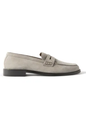 Manolo Blahnik Perry Suede Penny Loafers - Men - - UK 10