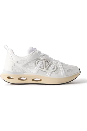 VALENTINO GARAVANI VLOGO Easyjog Leather-Trimmed Mesh Sneakers - Men - - EU 45
