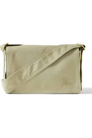 Burberry Logo-Embroidered Gabardine Messenger Bag - Men