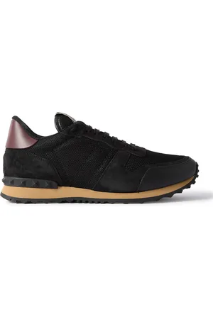 VALENTINO GARAVANI Rockrunner Suede, Leather and Mesh Sneakers - Men - - EU 42