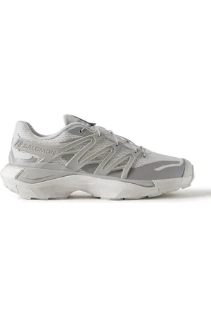 Salomon XT PU.RE ADVANCED Leather and Rubber-Trimmed Mesh Sneakers - Men - - UK 12