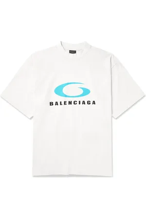 Balenciaga Oversized Logo-Print Cotton-Jersey T-Shirt - Men - - S