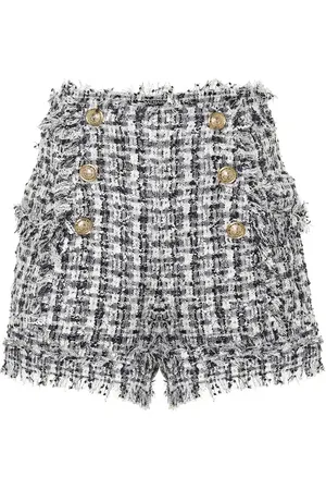 Balmain BouclÃ© tweed shorts