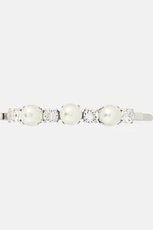 Simone Rocha Faux pearl and crystal-embellished hair clip