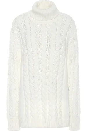 tibi Cable Bareback wool-blend sweater