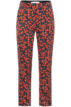 Victoria Beckham Cherry-print cigarette pants