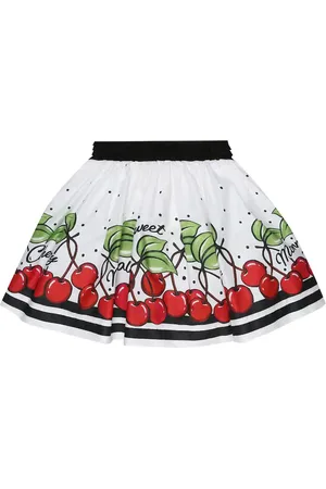 MONNALISA Printed cotton miniskirt