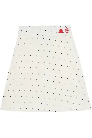 The Animals Observatory Swan polka-dot twill skirt