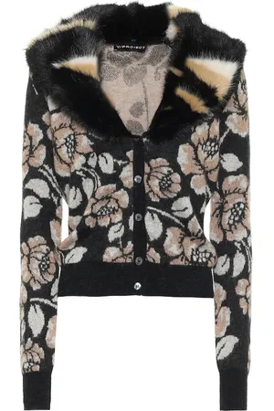 Y / PROJECT Floral mohair-blend cardigan