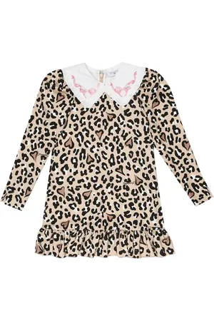 MONNALISA Leopard-print stretch-jersey dress