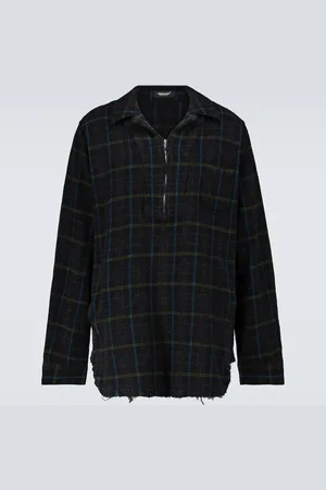 UNDERCOVER Half-zipped checked wool overshirt