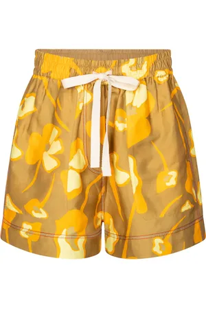 Lee Mathews Wren floral linen-blend shorts