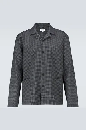 Sunspel Cotton long-sleeved pajama shirt