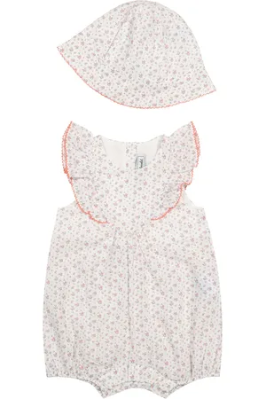 Tartine Et Chocolat Baby floral cotton onesie and hat set