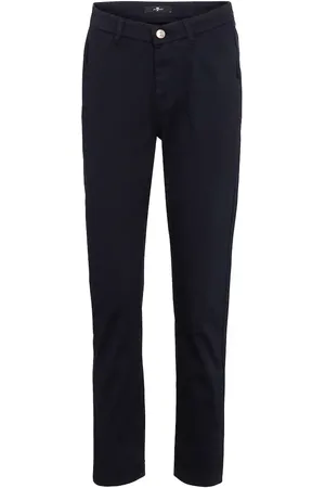 7 for all Mankind Mid-rise slim cropped twill pants