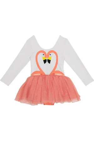 Stella McCartney Flamingo jersey and tulle dress