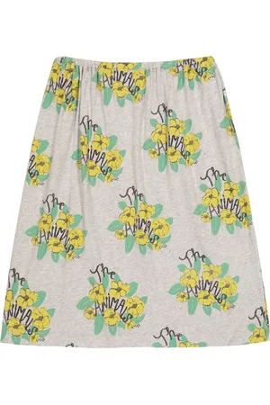 The Animals Observatory Ladybug floral cotton-jersey skirt