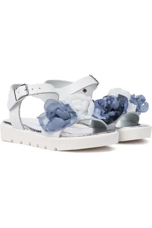 MONNALISA Floral leather sandals