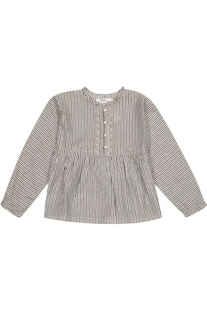 BONPOINT Sheila striped cotton-blend blouse