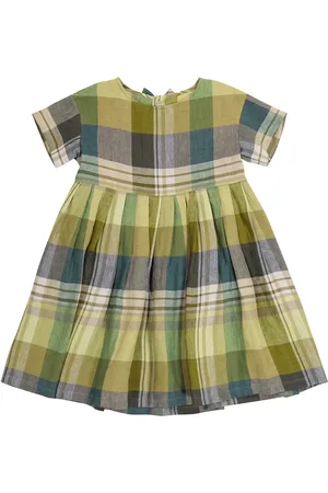 Il gufo Checked linen dress