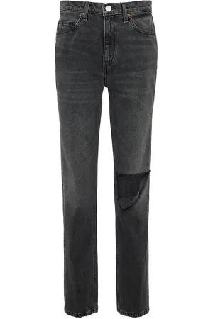 RE/DONE 70s distressed mid-rise slim jeans