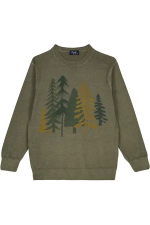 Il gufo Printed wool sweater