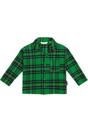 Palm Angels Checked cotton pajama shirt